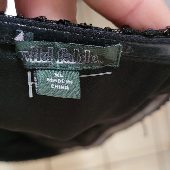 Wild Fable sequin fringe stretch lace strapless dress - Picture 16 of 16